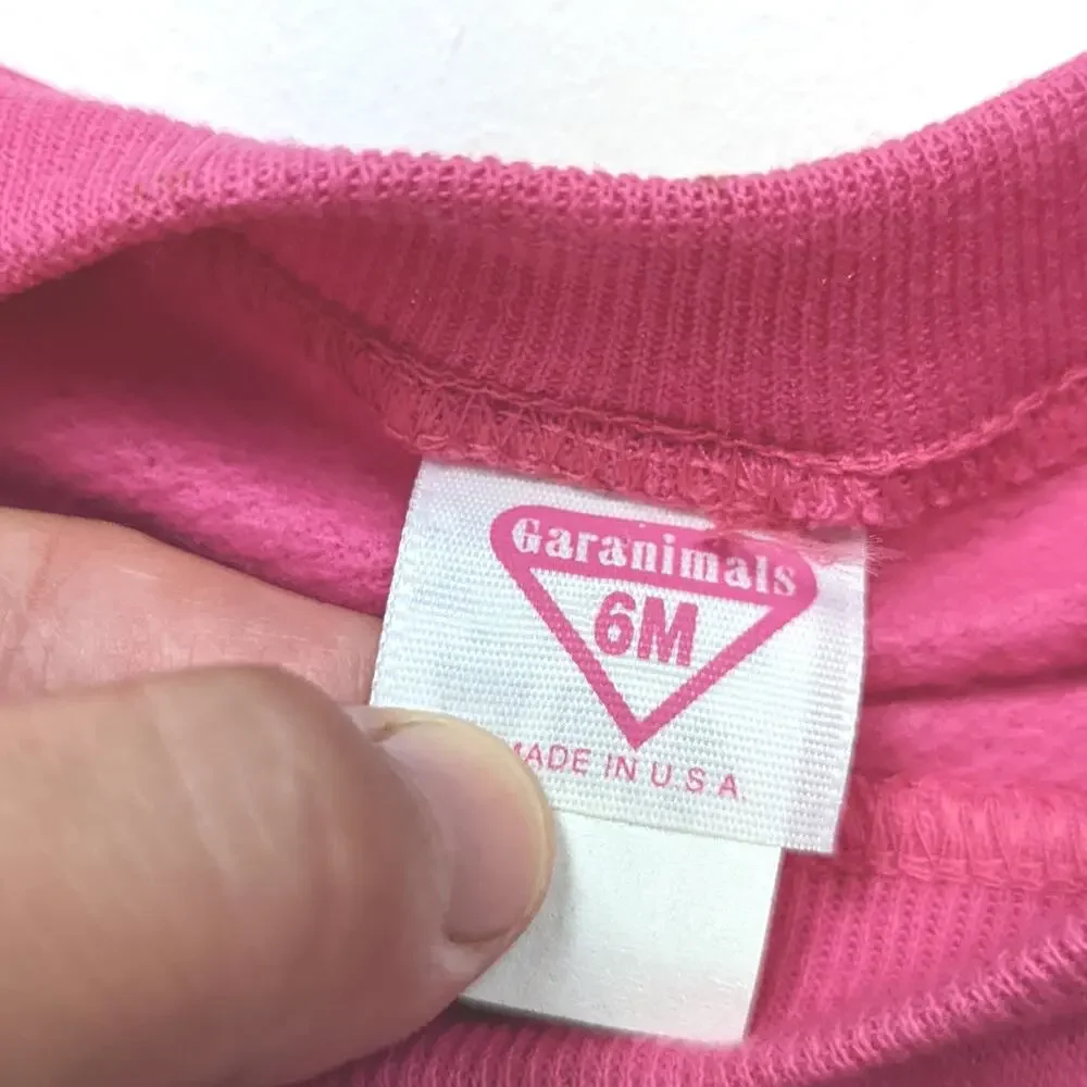 Vintage Garanimals Sweatshirt Baby Girl Size 6m Pink Mommy Graphic